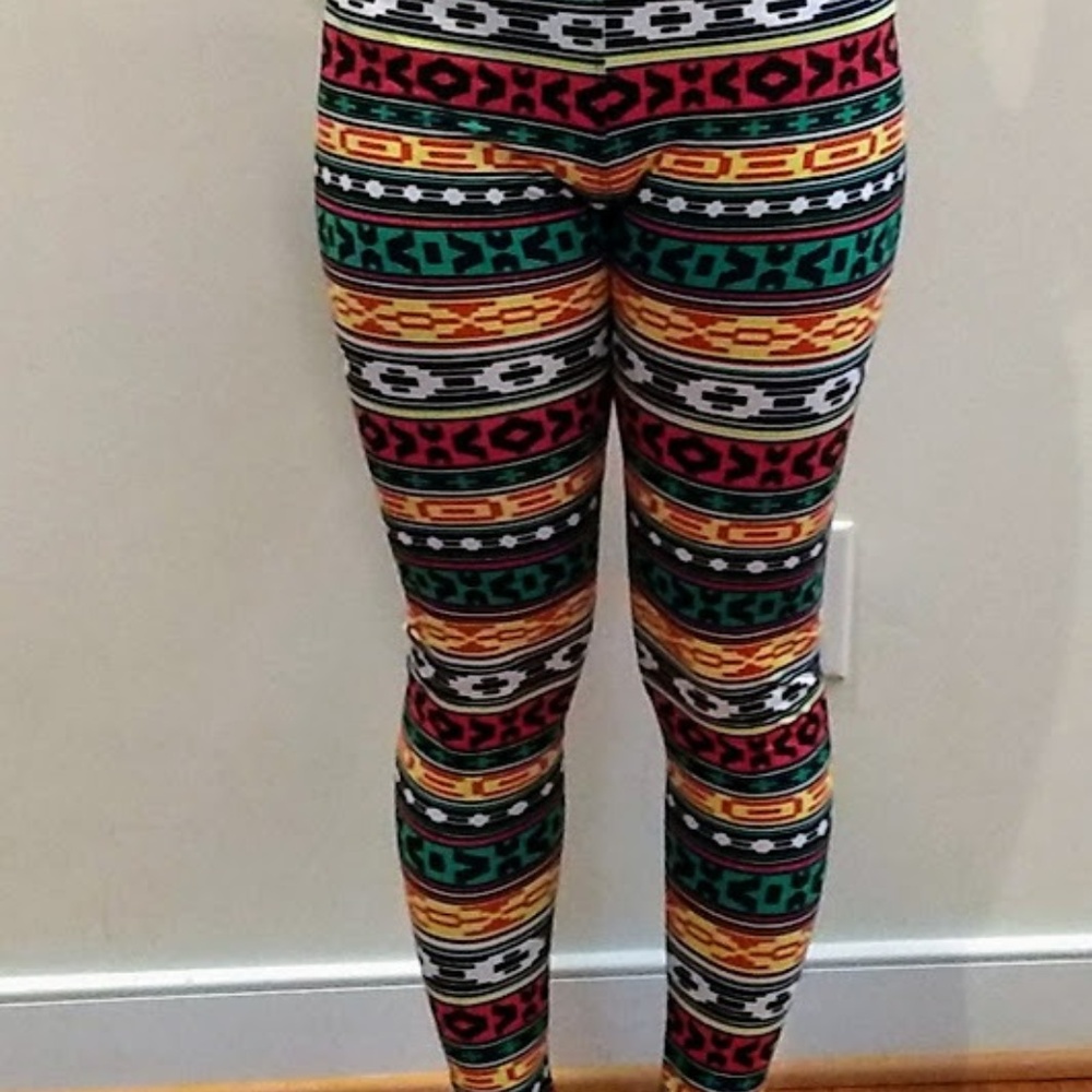 High Quality Multi-Color Tribal Print Leggings